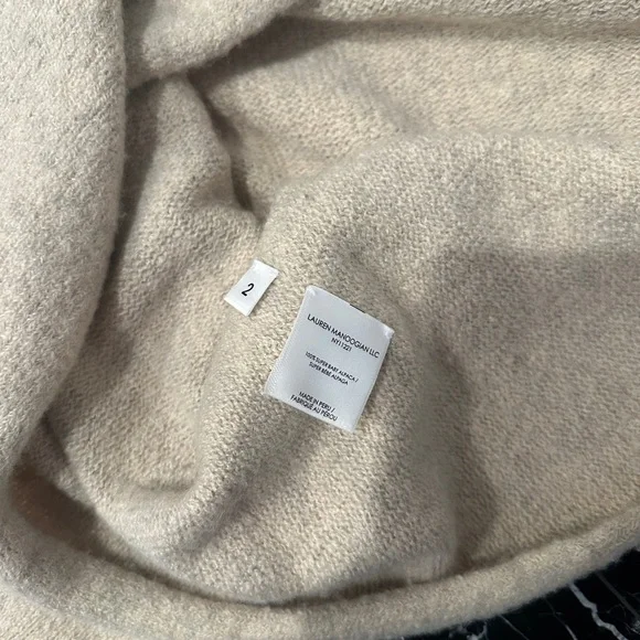 Lauren Manoogian Ecru Alpaca Turtleneck Sweater - Picture 6 of 9